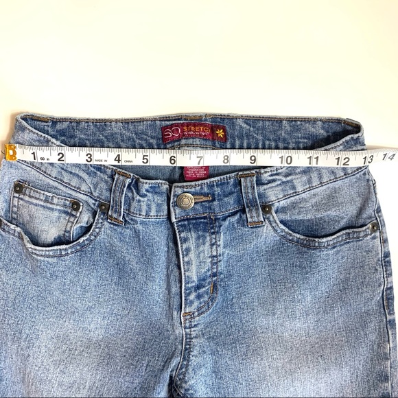 SO Stretch Embellished Jeans Turquoise Stitching - Picture 15 of 16